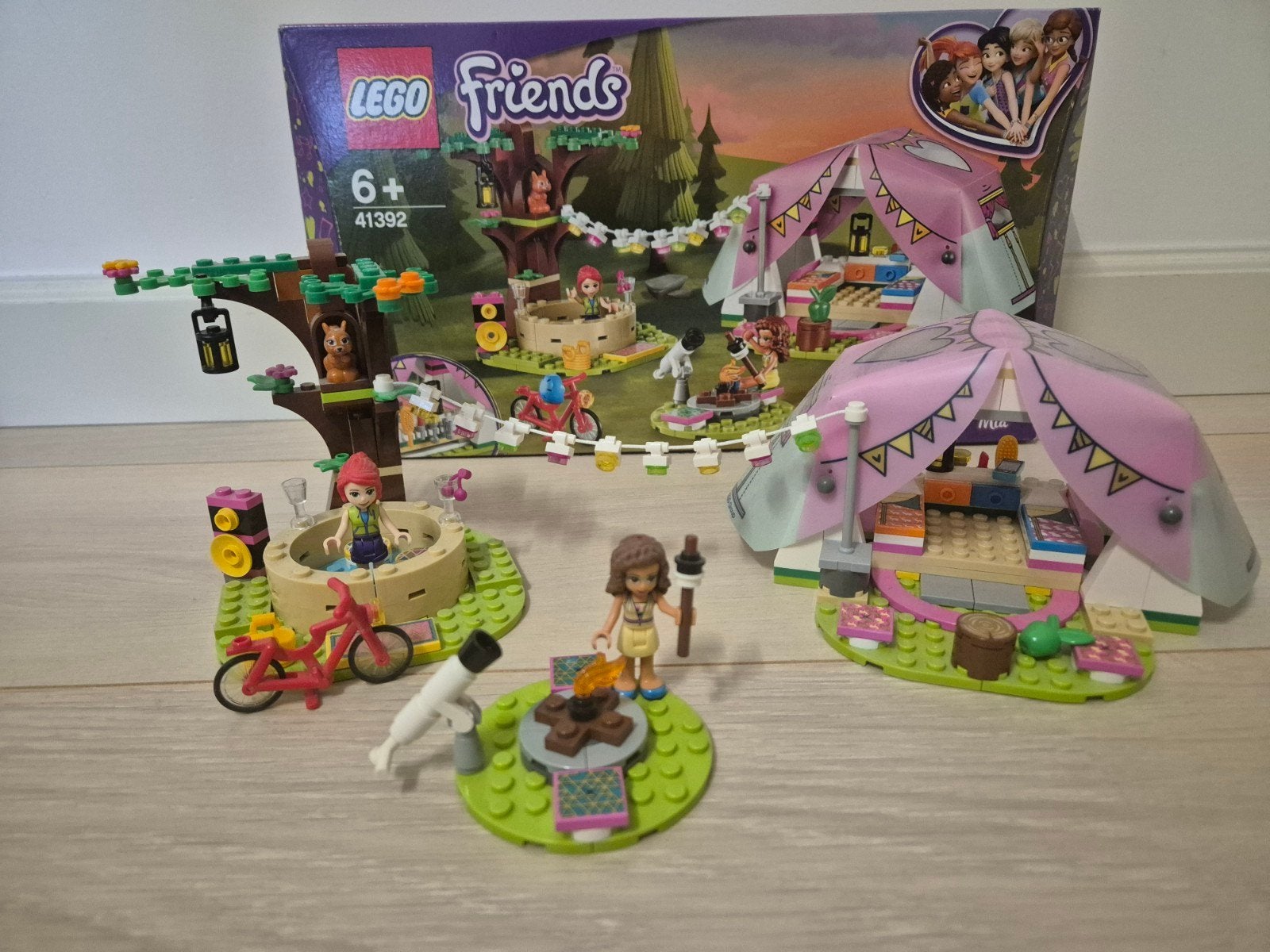 Lego Friends 41392 Glamping in de natuur, Inclusief instructies, Lego, Friends, Ophalen of Verzenden