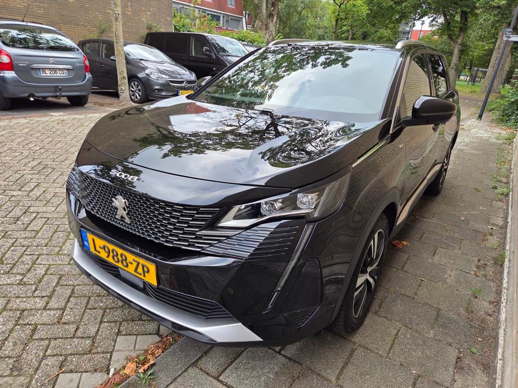 Peugeot 5008 1.2 Puretech GT-Line Aut/7Pers/Virtual/Camera, 1199 cc, Zwart, Origineel Nederlands, 75 €/maand