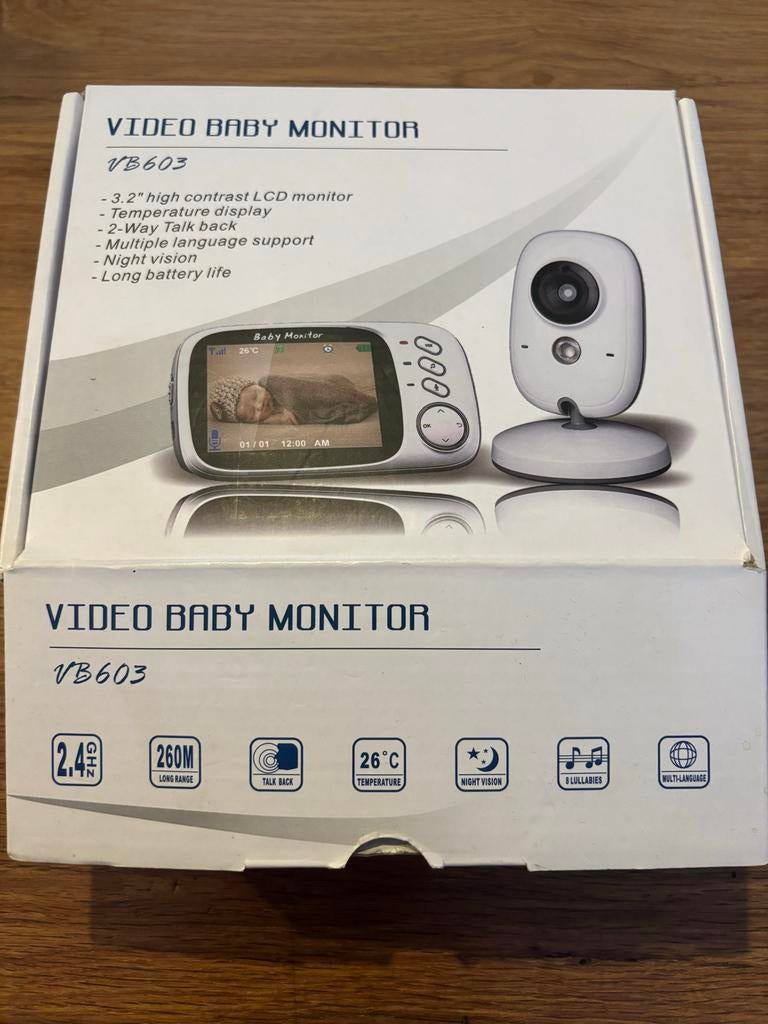Video Babyfoon VB603 met Camera en Terugspreekfunctie, Kinderen en Baby's, Babyfoons, Ophalen of Verzenden, Zo goed als nieuw