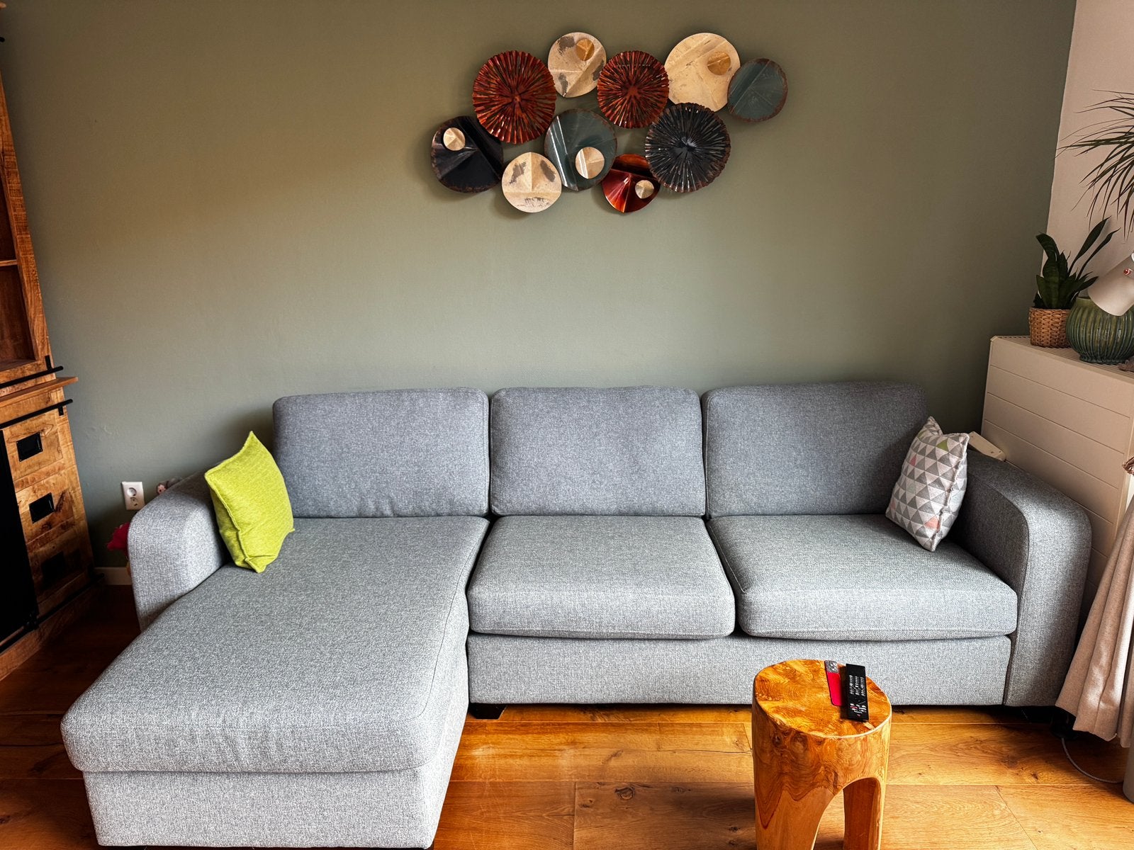 DFS Hoekbank Premium Kwaliteit, Ophalen, Zo goed als nieuw, Hout