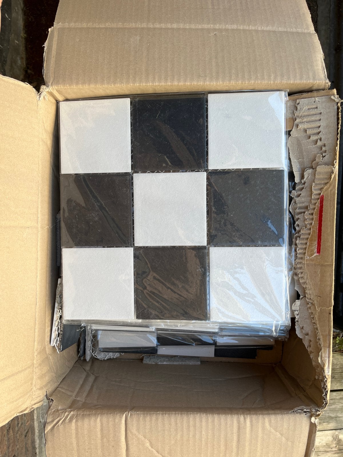 Zwart-witte keramische tegels 30x30, Ophalen, Keramiek, Nieuw, 20 tot 40 cm
