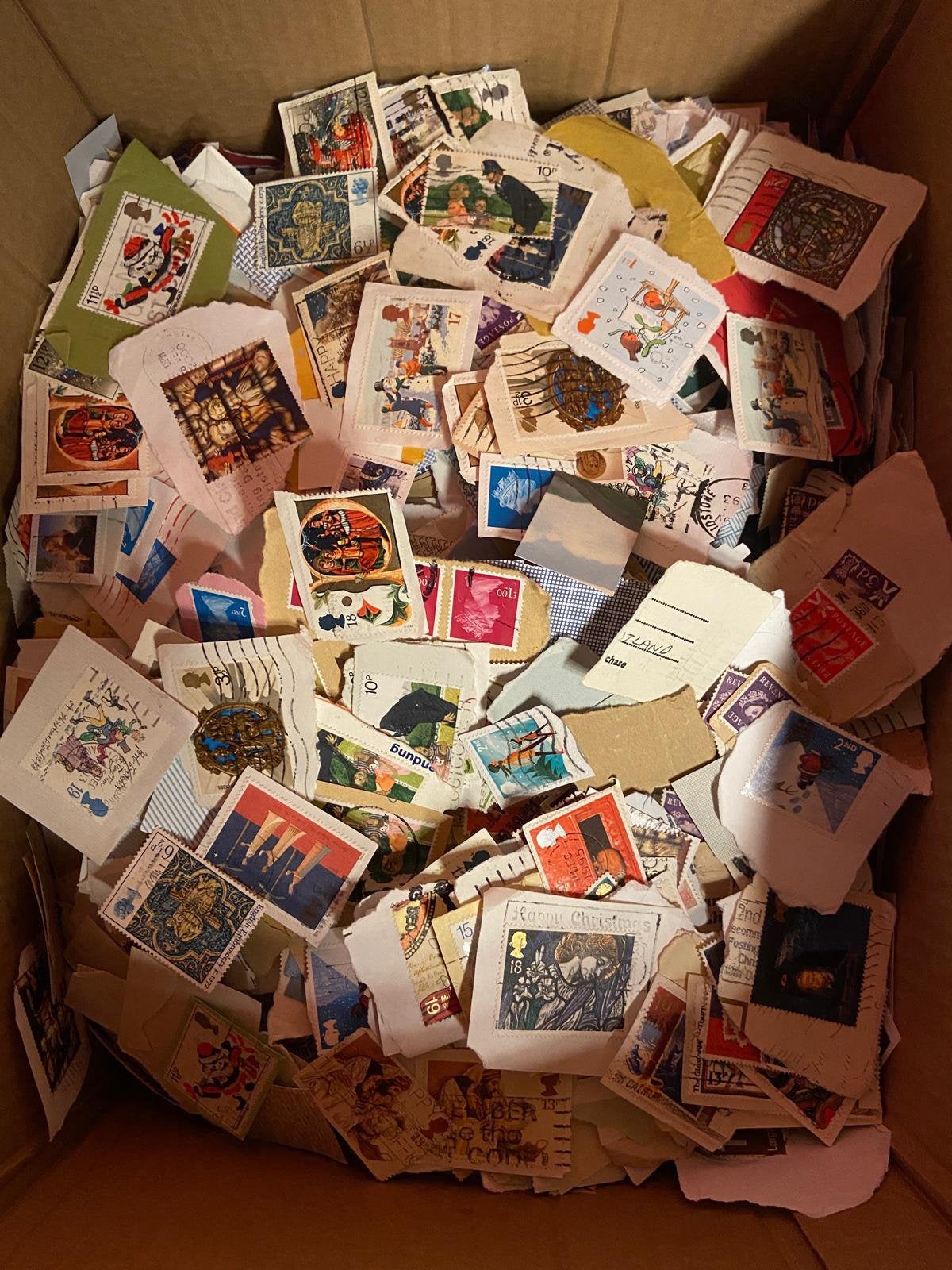 10 kg postzegels uit Engeland / Verenigd Koninkrijk, Ophalen of Verzenden, Buitenland