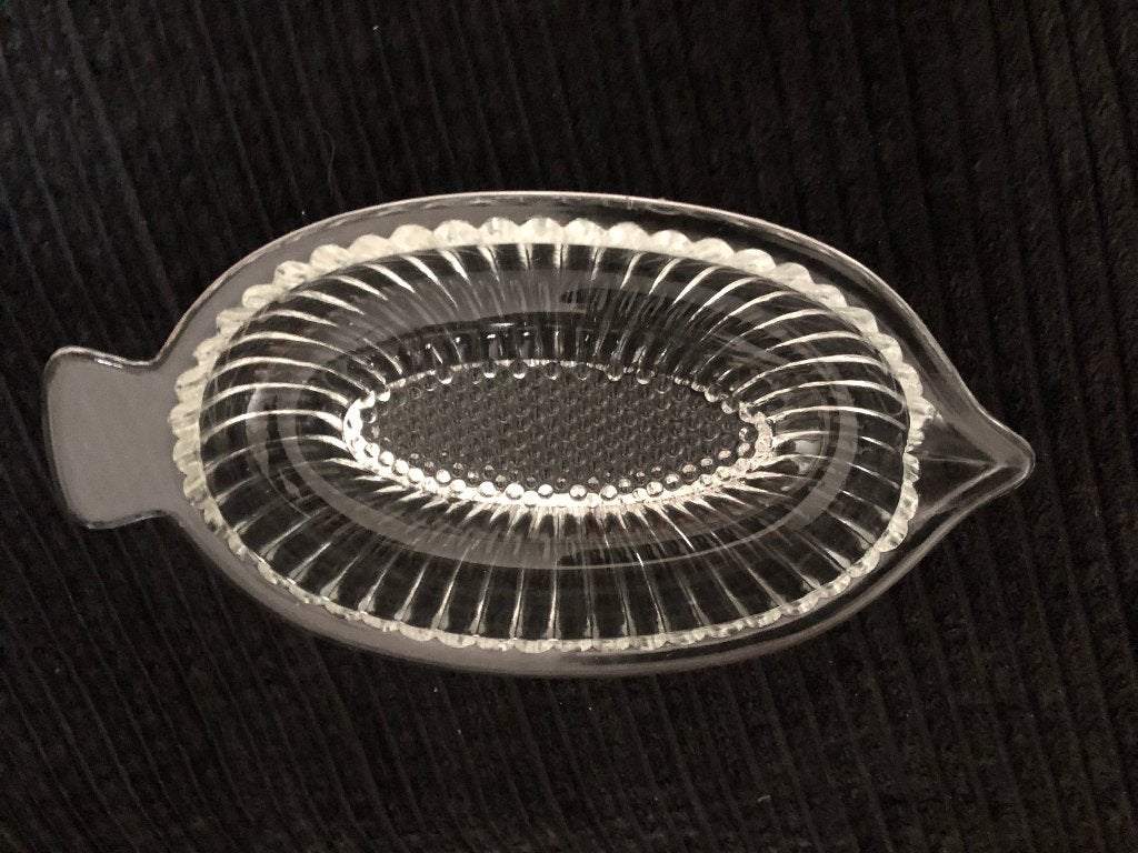 vintage schaaltje van glas - vis, Huis en Inrichting, Ophalen of Verzenden, Overige stijlen, Glas, Schaal of Schalen