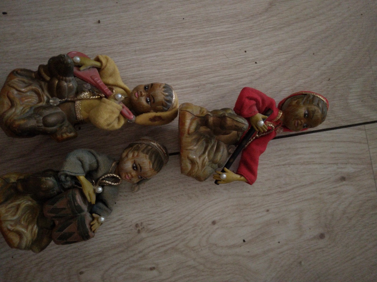 Set van 3 vintage Pixie Elf Tilso beeldjes, Ophalen of Verzenden, Gebruikt