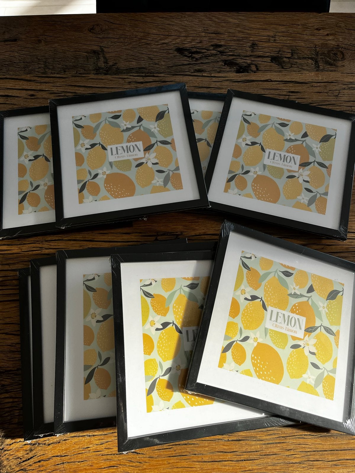 10x Fotolijst 20x20 cm Zwart - Nieuwstaat, Kunststof, Nieuw, Ophalen of Verzenden, Fotolijst