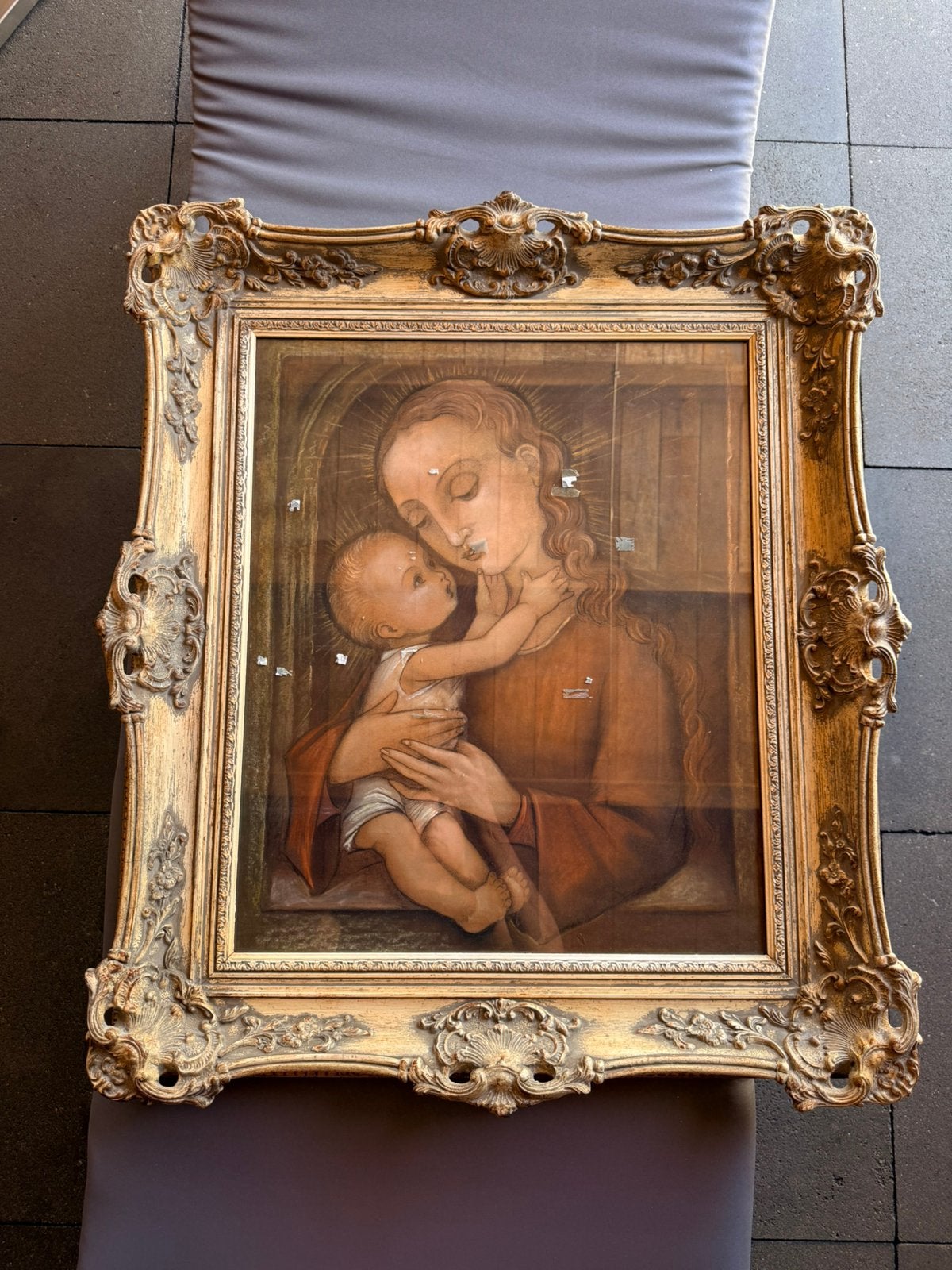 Antieke houten lijst 69,5x 79,5 cm, Antiek en Kunst, Ophalen