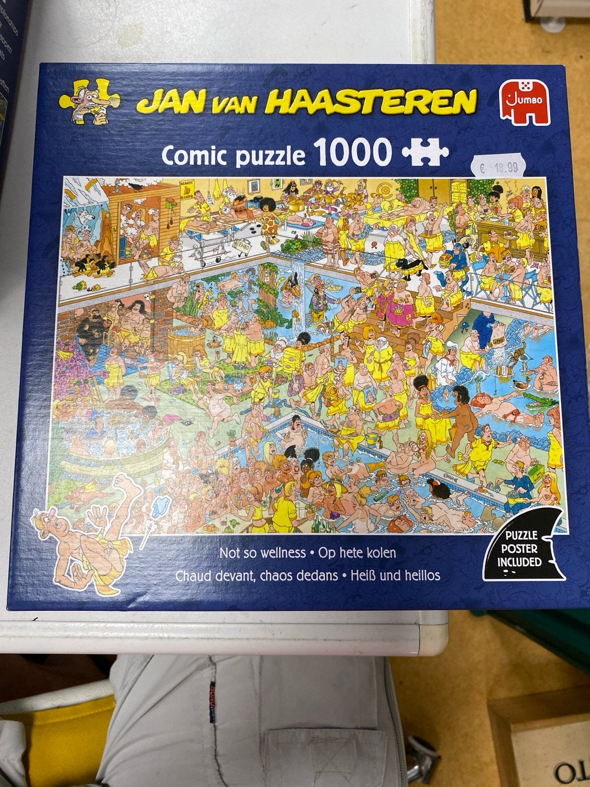 Jan van Haasteren Comic Puzzel 1000 stukjes - Not so wellnes, Ophalen of Verzenden, 500 t/m 1500 stukjes, Zo goed als nieuw, Legpuzzel