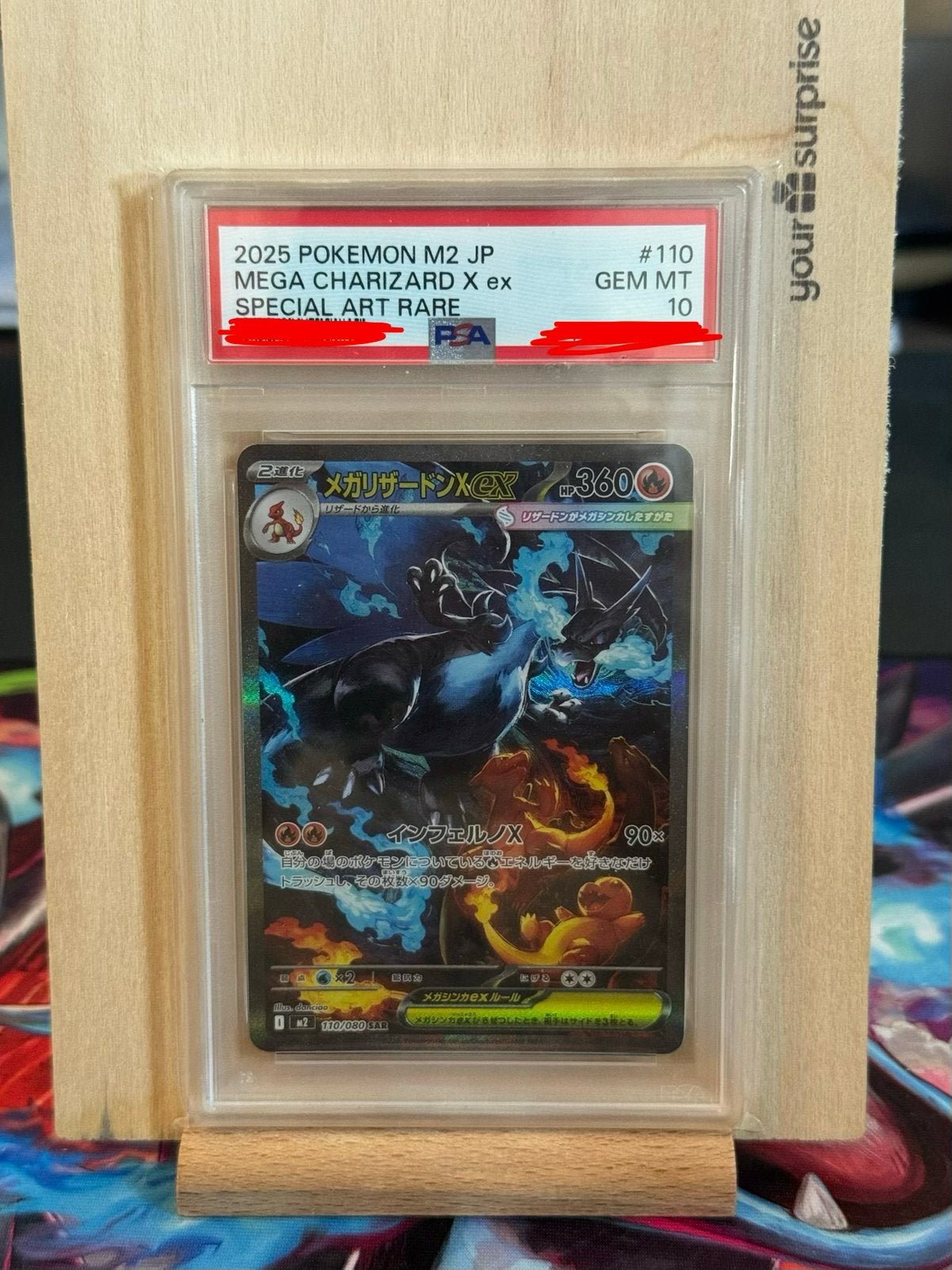 Mega Charizard X ex PSA 10, Ophalen of Verzenden, Nieuw, Losse kaart, Foil