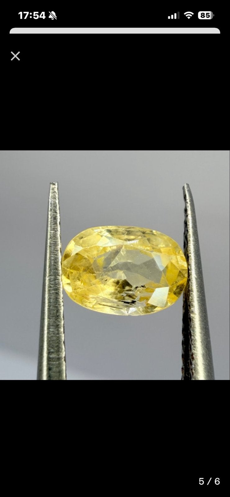 Natuurlijke Gele Saffier Ovaal Geslepen 0,81ct IGI Cert, Ophalen of Verzenden, Nieuw