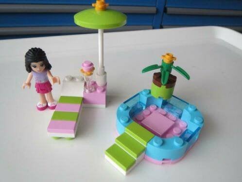 3931, Friends, Emma's zwembad., Lego, Ophalen of Verzenden, Zo goed als nieuw, Compleet