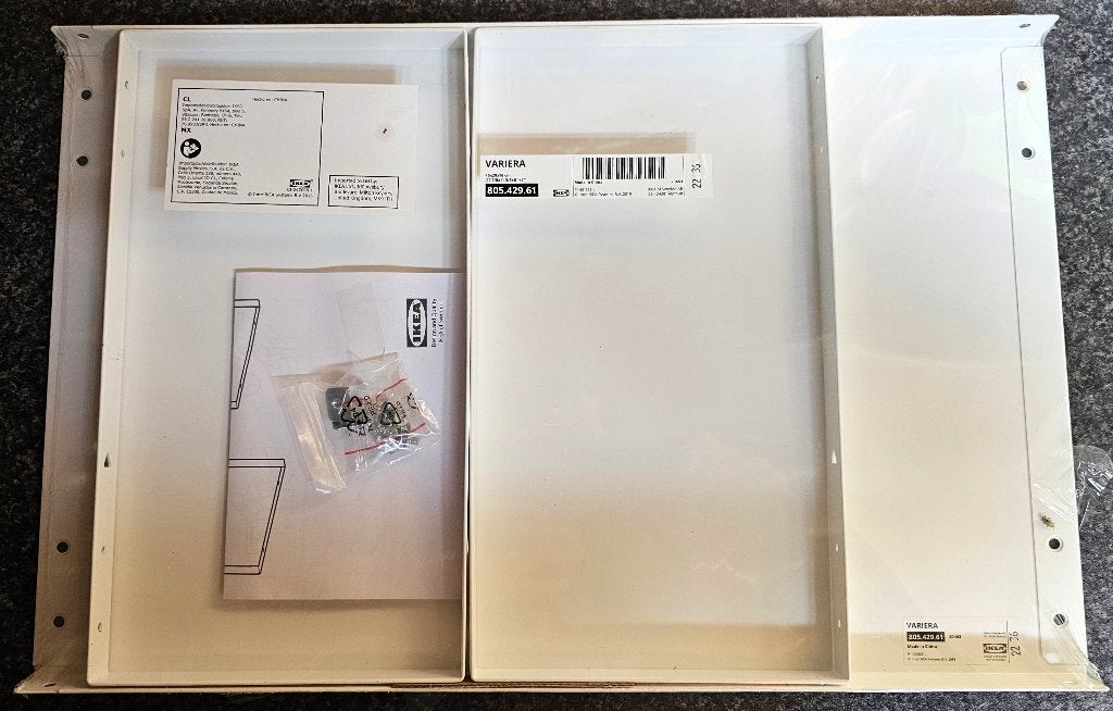 5x IKEA VARIERA plankinzet wit nieuw in verpakking