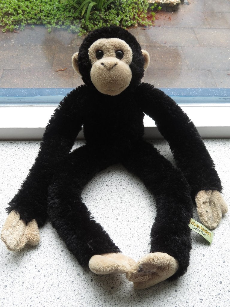 Jungle aap slungelaap merk Ravensden zwart velours, Zwart, Ophalen of Verzenden, Zo goed als nieuw, Middelgroot (20 tot 80 cm)