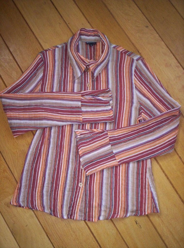 EXPRESSO bloes oranje rood ecru streep maat 44 - nieuw -, Ophalen of Verzenden, Nieuw, Maat 42/44 (L), Rood