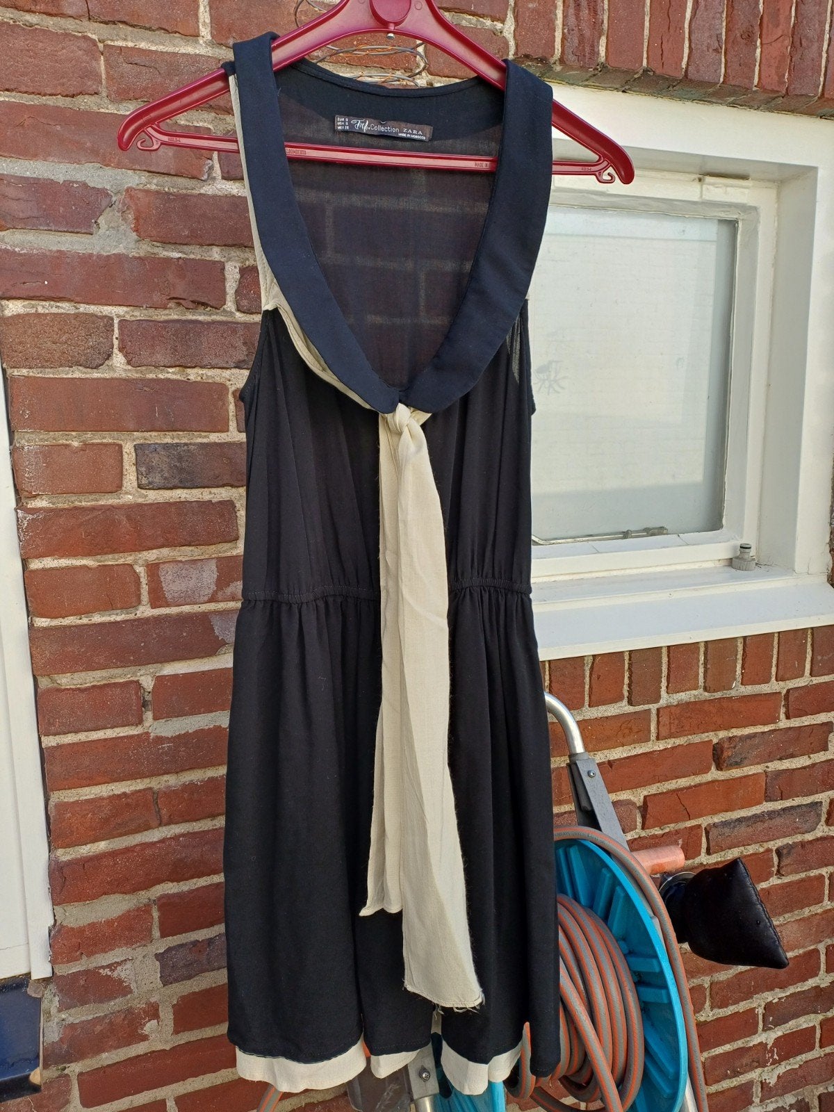 Zwart crème jurkje maat 36 Zara, Kleding | Dames, Ophalen of Verzenden, Maat 36 (S), Gedragen, Zara