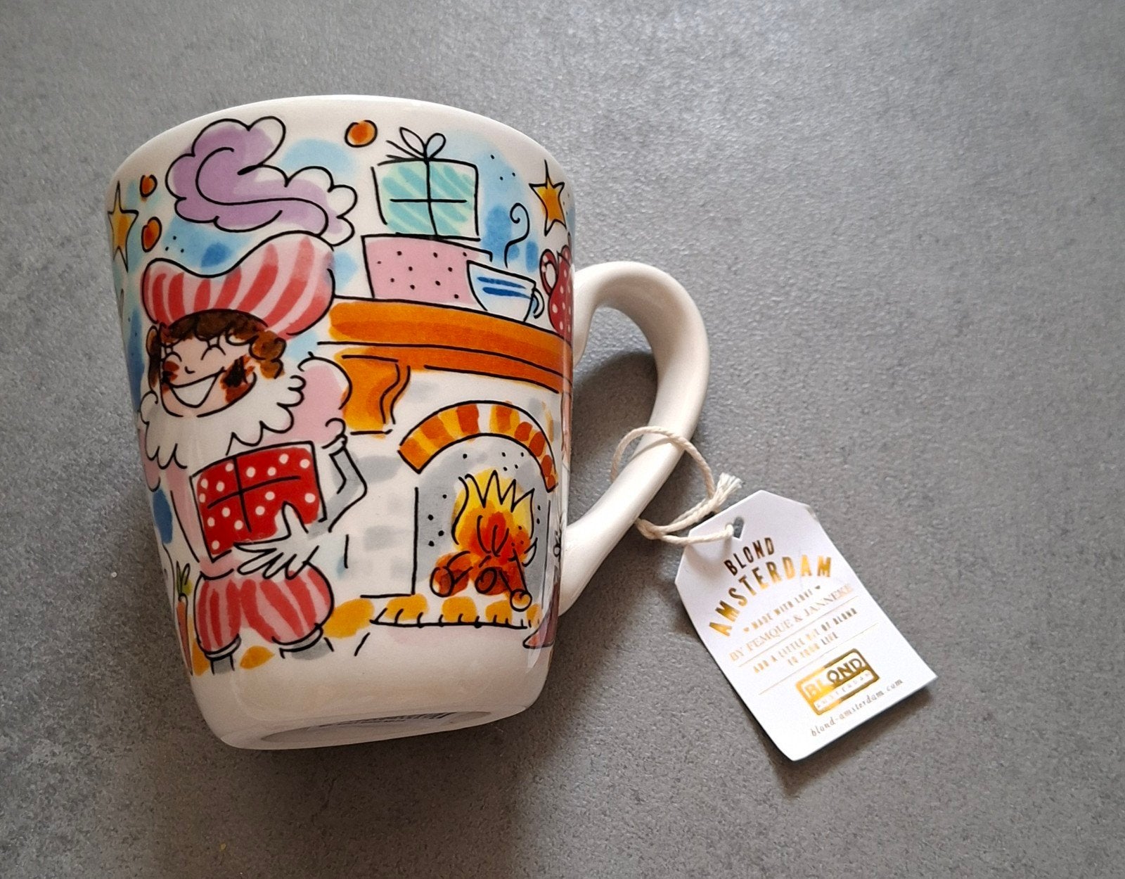 Sinterklaas Blond Amsterdam mok, Zo goed als nieuw, Aardewerk, Blond Amsterdam, Mok