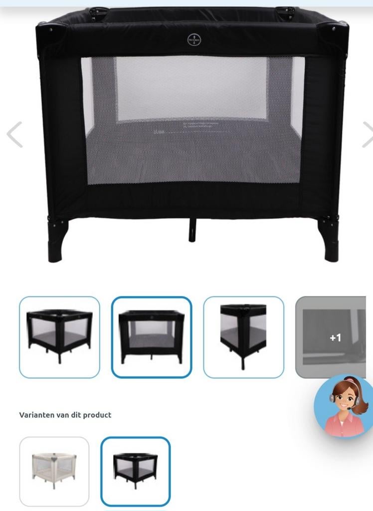 Inklapbare baby box met extra dik matras - Z.G.A.N., Kinderen en Baby's, Boxen, Ophalen, Zo goed als nieuw, Vierkant