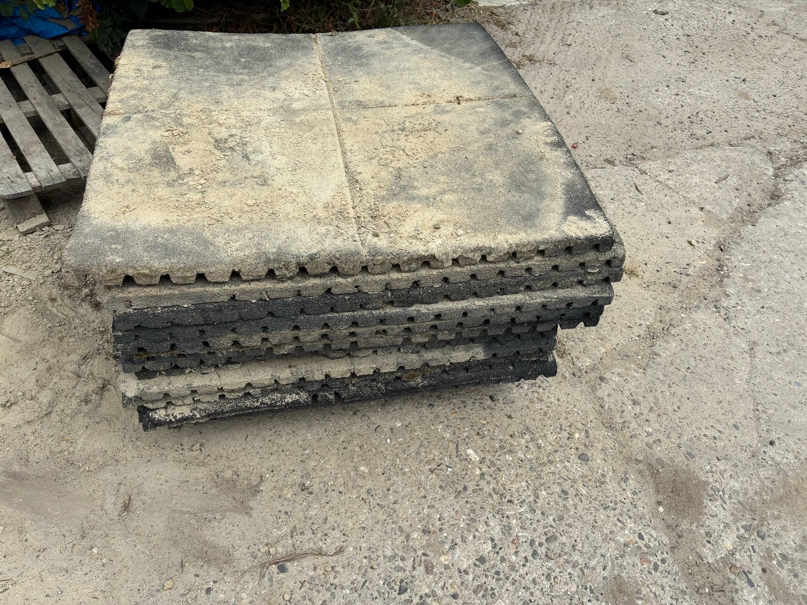 rubberen terrastegels tegels, Tuin en Terras, Ophalen, Gebruikt, Rubber, 10 m² of meer