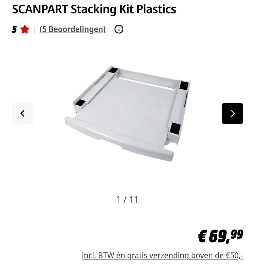 SCANPART Stacking Kit Plastics - Wit, Ophalen of Verzenden