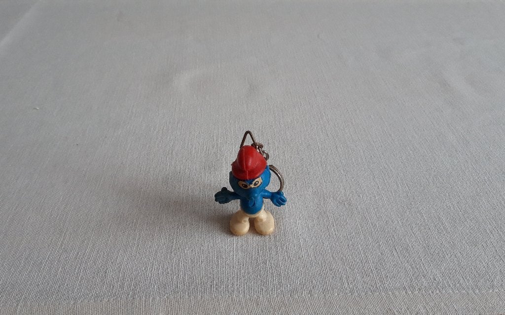 Smurf sleutelhanger Knorr, Ophalen of Verzenden, Gebruikt, Overige Smurfen, Poppetje, Figuurtje of Knuffel