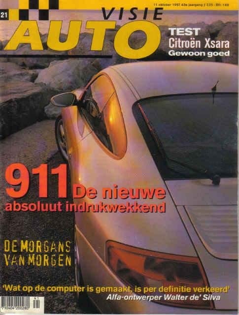 Autovisie 21 1997 : Porsche 911 - Citroen Xsara - Morgan +8, Ophalen of Verzenden, Gelezen, Algemeen