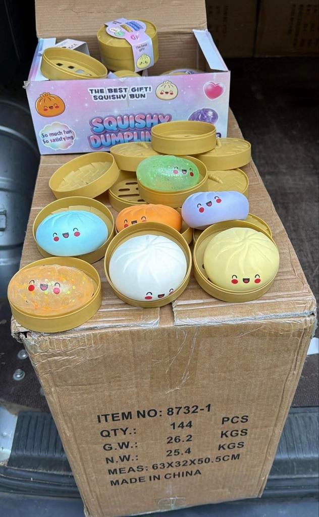 Nieuwe Rage squishyi Squeezy Dumplings speelgoed, Ophalen, Nieuw, Jongen of Meisje