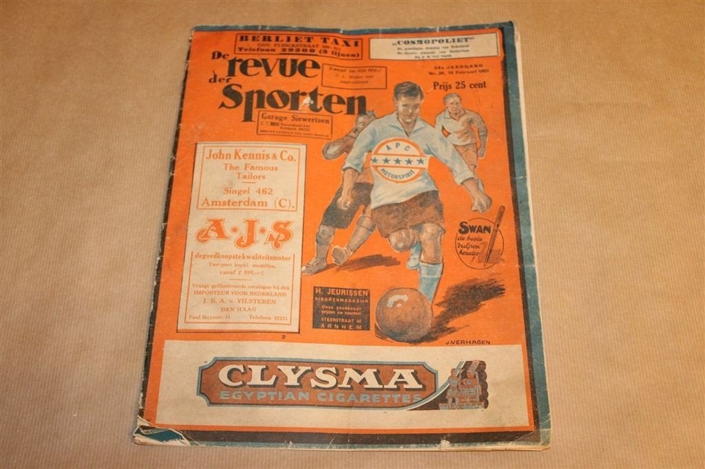 Revue der Sporten 1931 — Zeldzaam Voetbaltijdschrift, Ophalen of Verzenden, Gelezen, Watersport en Hengelsport