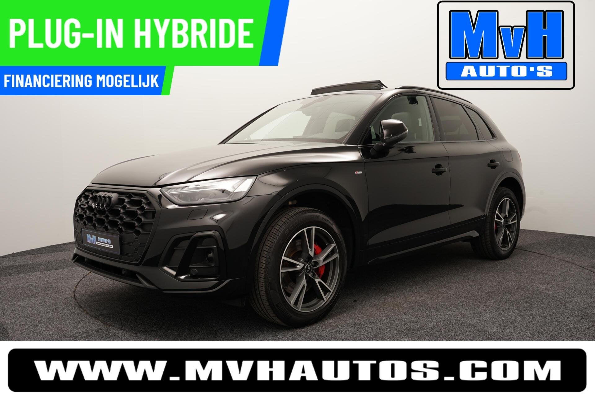 Audi Q5 50 TFSI e S edition Quattro|300PK|PANO|MATRIX|87%SOH, Automaat, Gebruikt, 4 cilinders, Leder en Stof