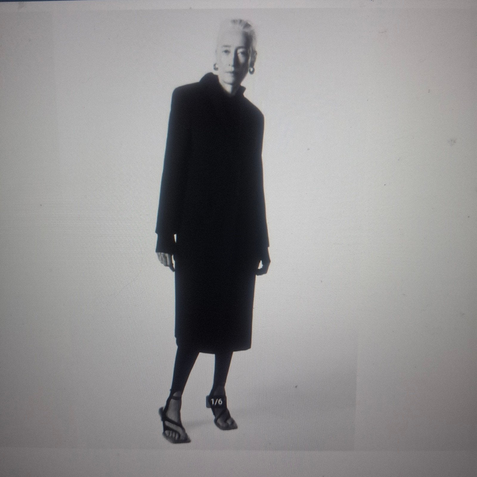 Zwarte lange jas van Zara, Maat L, ZGAN, Kleding | Dames, Maat 42/44 (L), Ophalen of Verzenden, Zo goed als nieuw, Zara