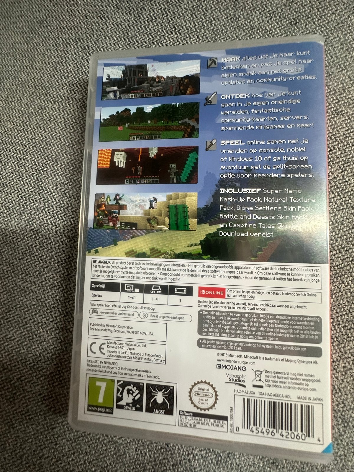 Minecraft Nintendo Switch Game - Avontuur & Creativiteit, Ophalen, Overige genres, Eén computer, Zo goed als nieuw