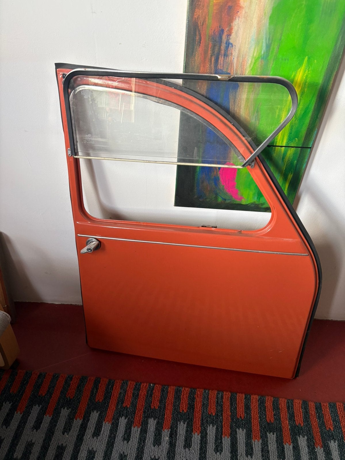 Deur 2CV rechts vóór Oranje, Auto-onderdelen, Ophalen of Verzenden, Rechts, Deur