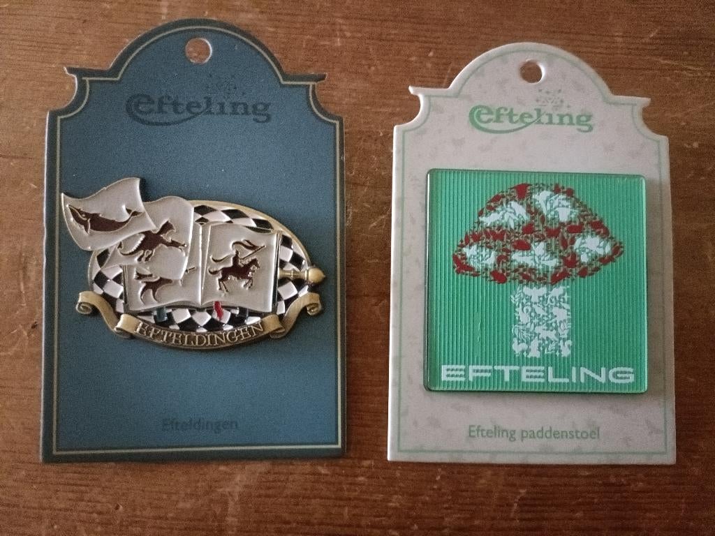 Efteling pins Efteldingen & paddenstoel, Ophalen of Verzenden, Nieuw, Button of Speldje