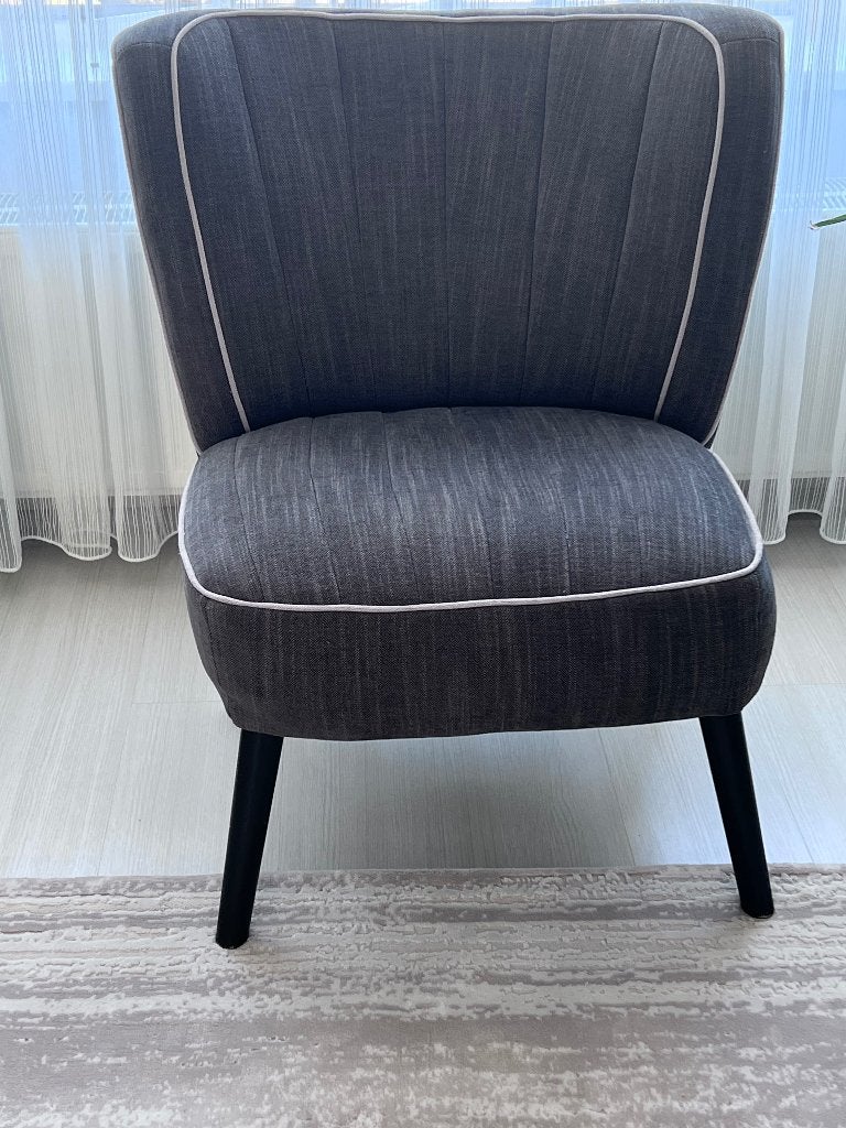 Antraciet cocktail fauteuil, Huis en Inrichting, Ophalen of Verzenden, Zo goed als nieuw, 75 tot 100 cm, Minder dan 50 cm