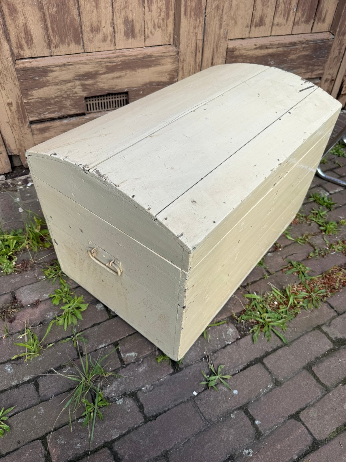 Antieke grenen opberg kist  NURIGARAGE VINTAGE OUTLET, Ophalen, Zo goed als nieuw, Minder dan 50 cm