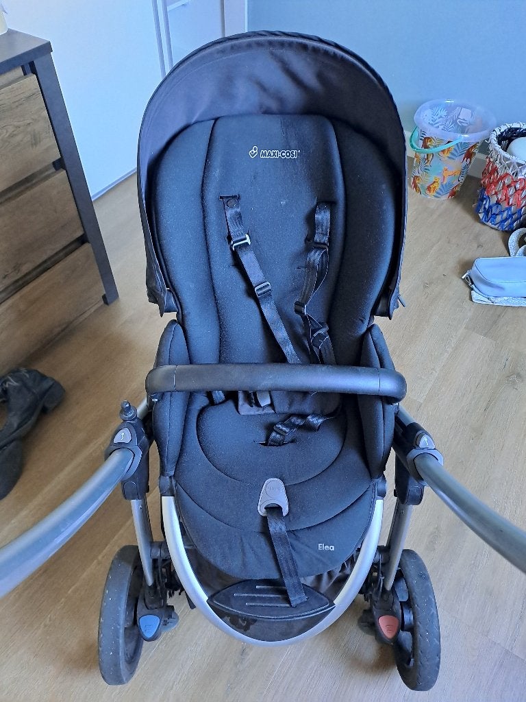 Kinderwagen met maxi cosi, Kinderen en Baby's, Kinderwagens en Combinaties, Ophalen, Gebruikt, Combiwagen, Verstelbare duwstang