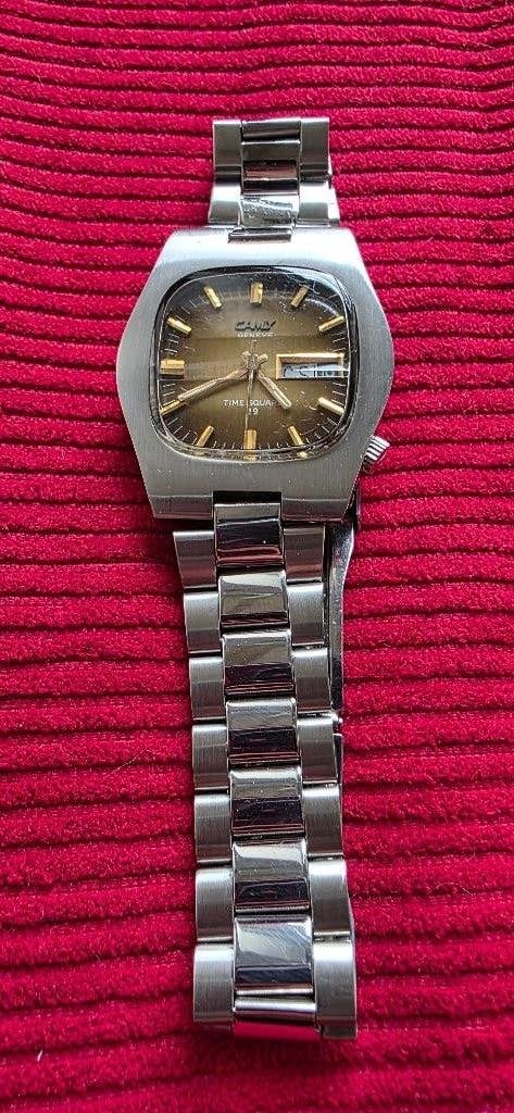 Camy Vintage herenhorloge, Sieraden, Tassen en Uiterlijk, Horloges | Heren, Staal, Staal, Polshorloge, Zo goed als nieuw