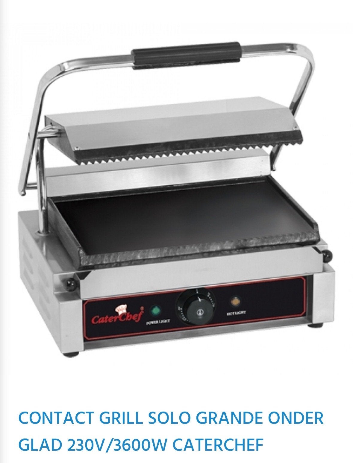 CaterChef Contactgrill Solo Grande Onder Glad 230V/3600W, Ophalen, Nieuw