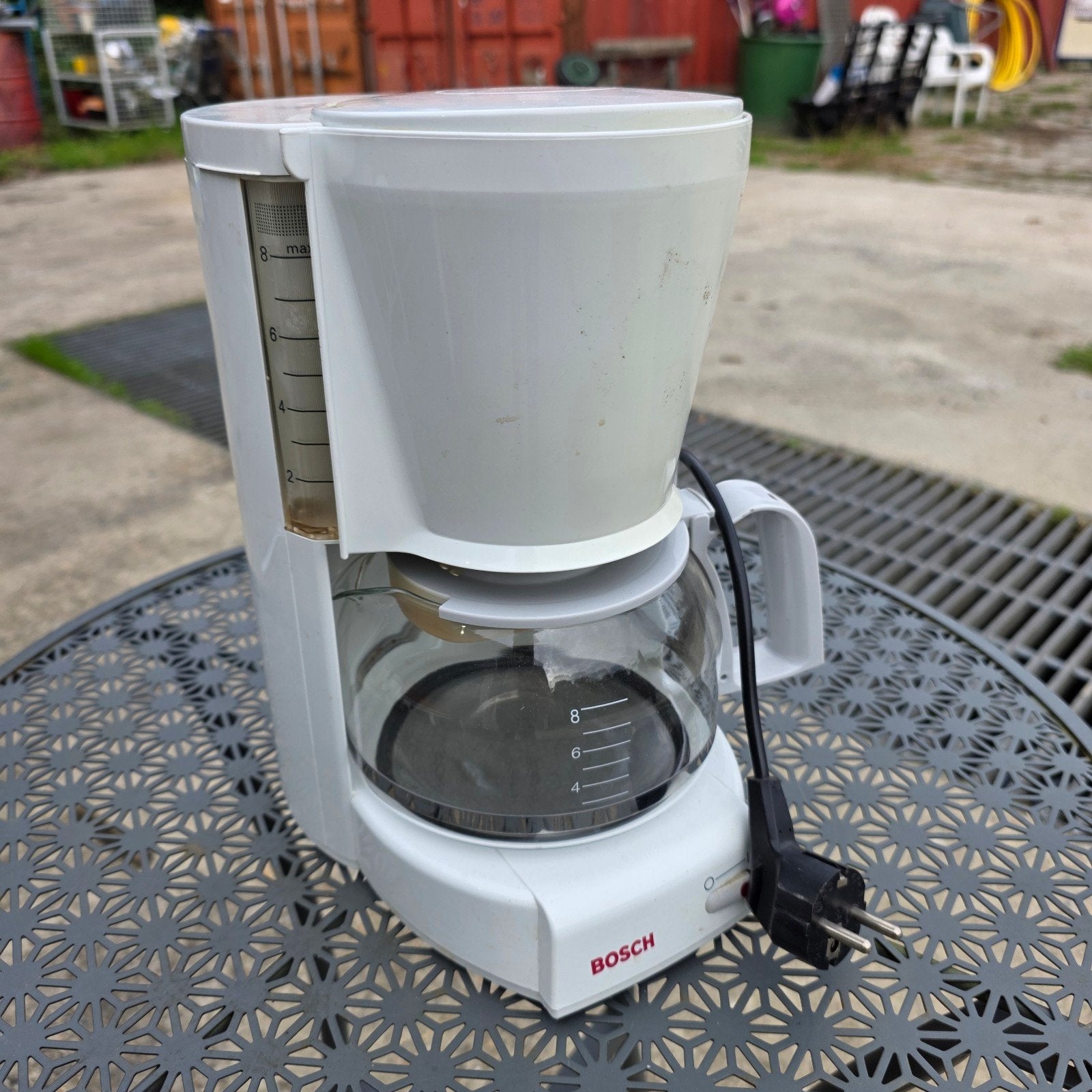 Bosch Koffiezetapparaat - Wit, Goede Staat, Gebruikt, Koffiemachine, Gemalen koffie, Ophalen of Verzenden