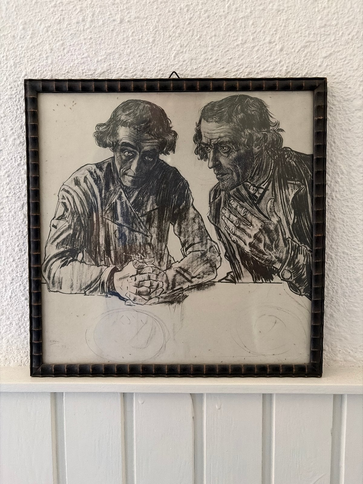 Jan Toorop - Apostelen Thomas en Thaddeus, Ophalen, Ingelijst, Ets, Religie
