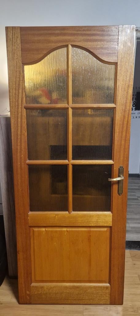 3 massieve houten stompe deuren, Ophalen, Gebruikt, 80 tot 100 cm, Binnendeur
