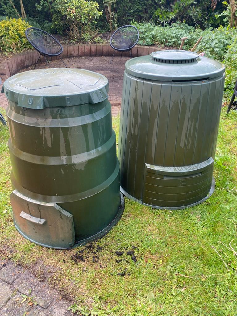 Twee gebruikte compostvaten voor uw tuin, Tuin en Terras, Aarde en Mest, Ophalen