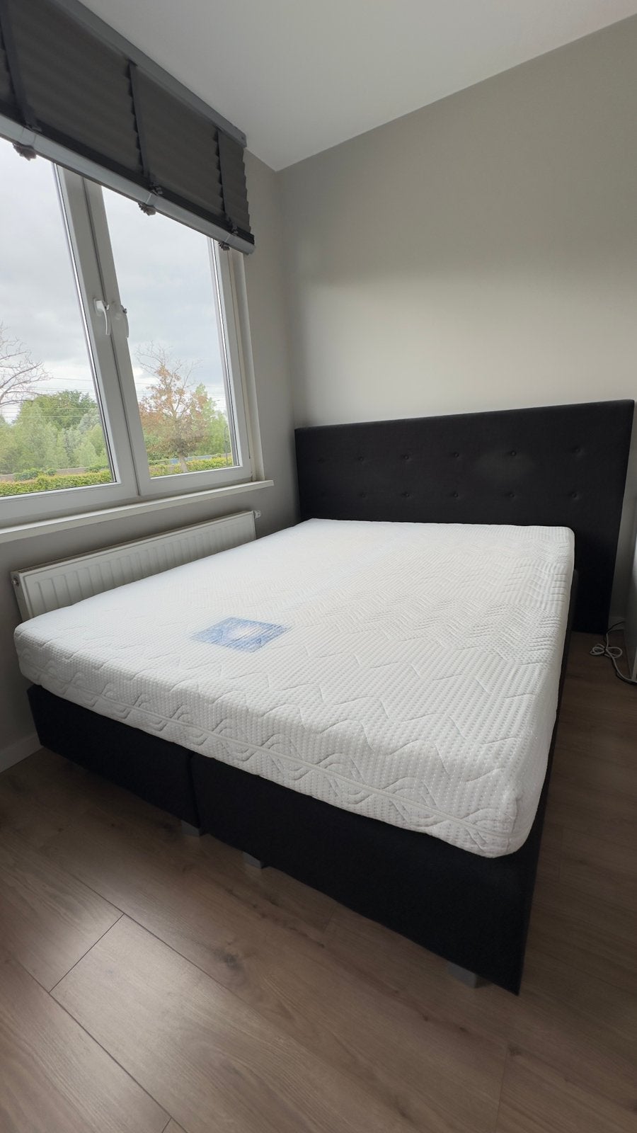 Swiss Sense Tweepersoons boxspring met matras, Ophalen, Zwart, Tweepersoons, Zo goed als nieuw