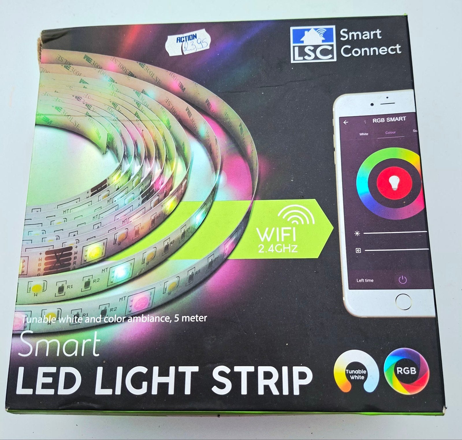 LSC led light strip 5m smart connect warm white/RGB, Led-lamp, Meerkleurig, LSC Smart Connect, Nieuw