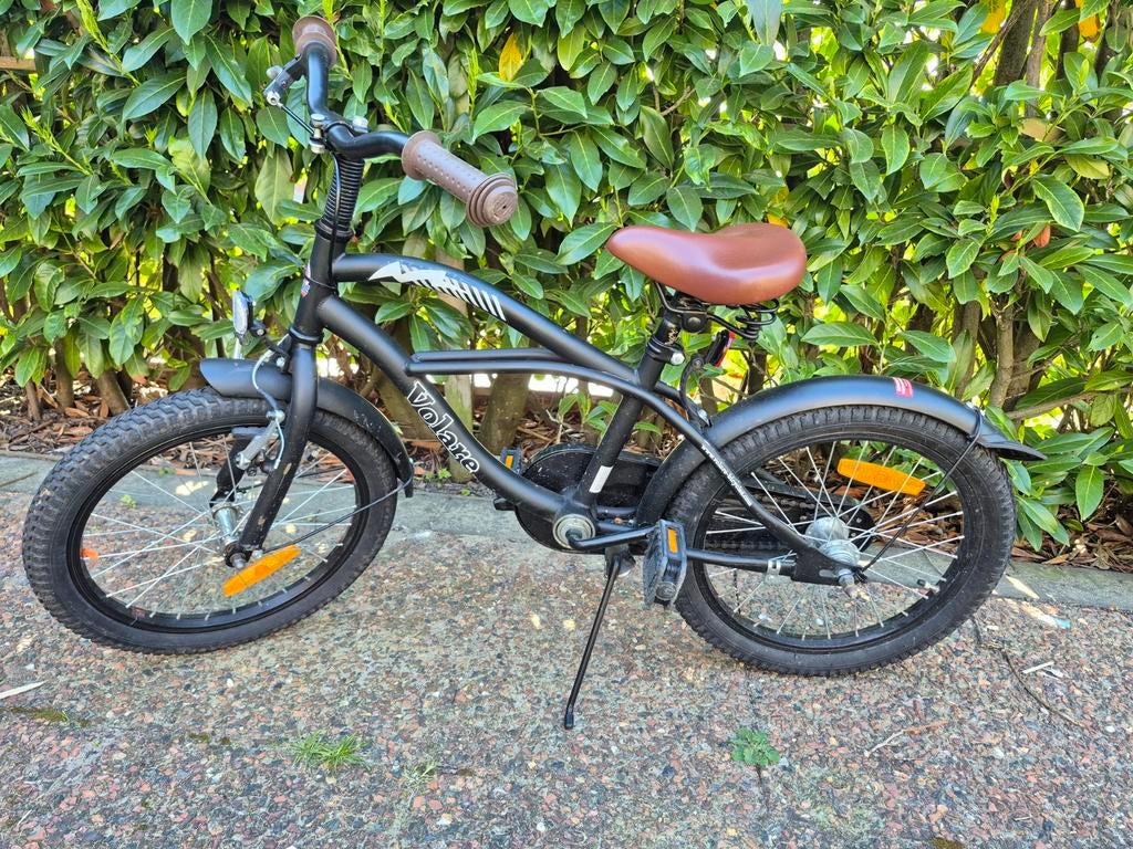 Volare Black Cruiser Jongensfiets 18 inch, Terugtraprem, Minder dan 49 cm, Zo goed als nieuw, Ophalen