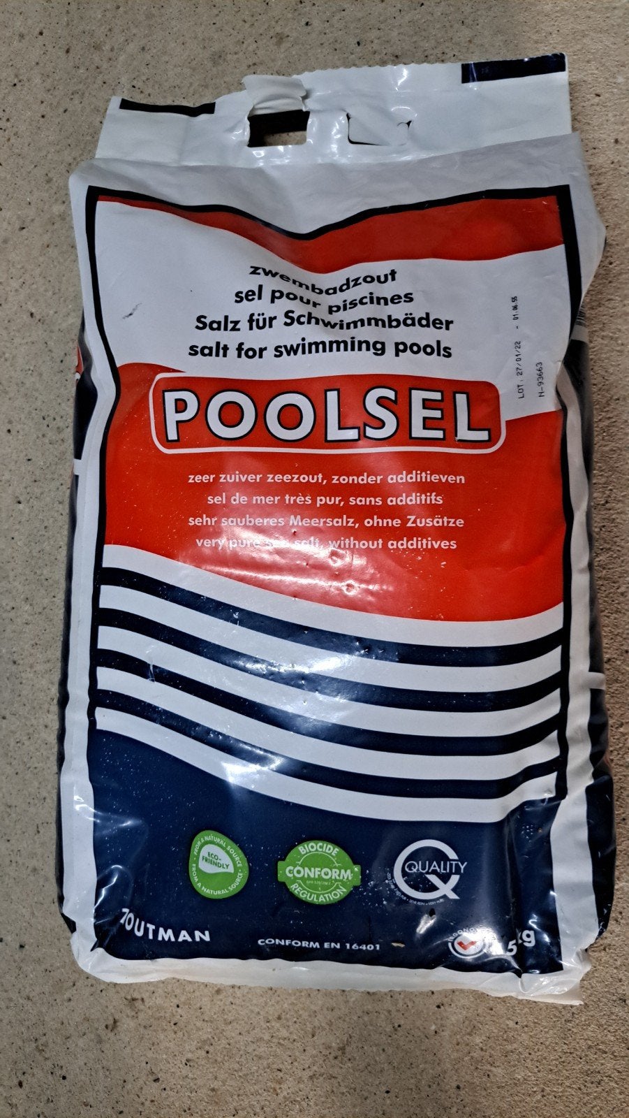 Zwembadzout  25kg, Ophalen, Nieuw