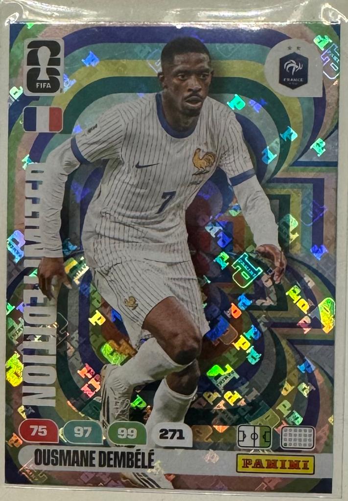 Panini Adrenalyn World Cup XL Limited Edition Holo O.Dembele, Ophalen of Verzenden, Nieuw, Plaatje
