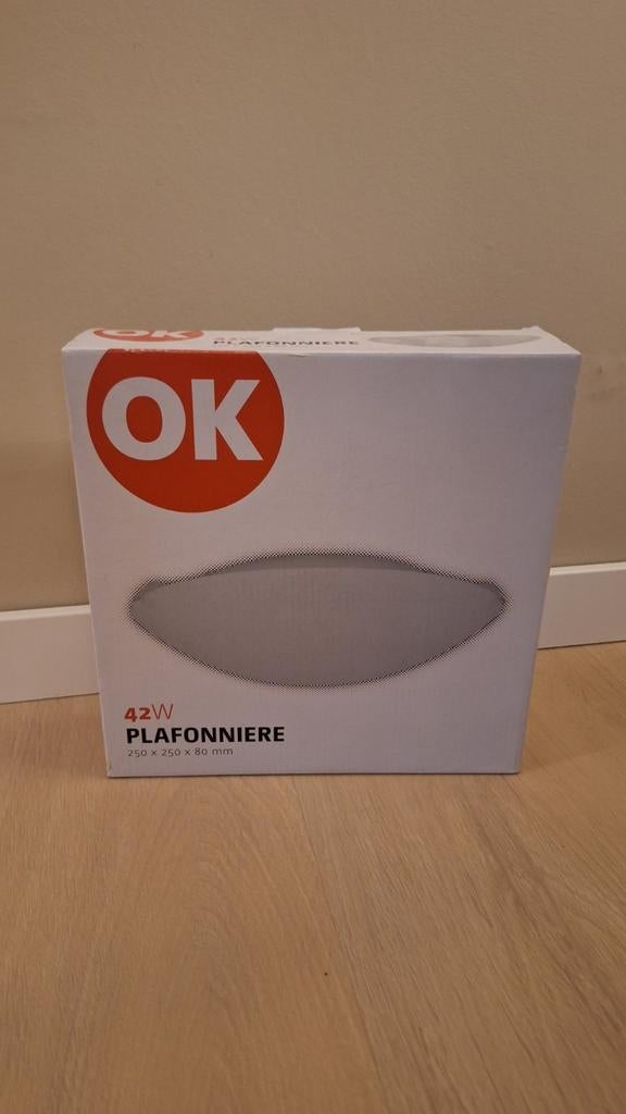 Nieuwe OK Plafonnière 42W - Ongebruikt in doos, Ophalen, Nieuw, Metaal, Modern, Functioneel