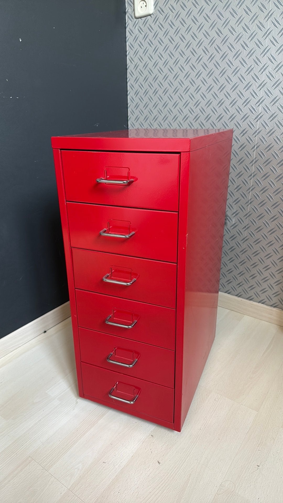IKEA Ladekast Rood, Huis en Inrichting, Kasten | Ladekasten, Ophalen, Minder dan 50 cm, Gebruikt, 5 laden of meer