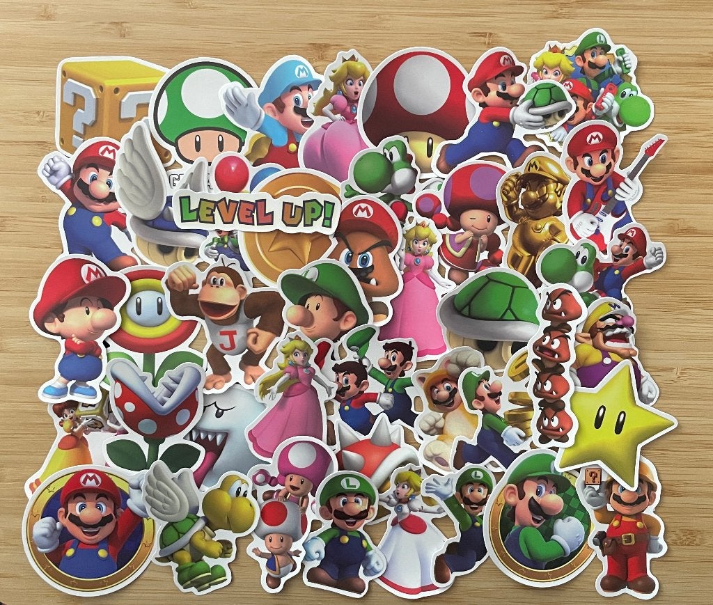 Super mario stickers, Verzenden, Nieuw, Meerdere stickers