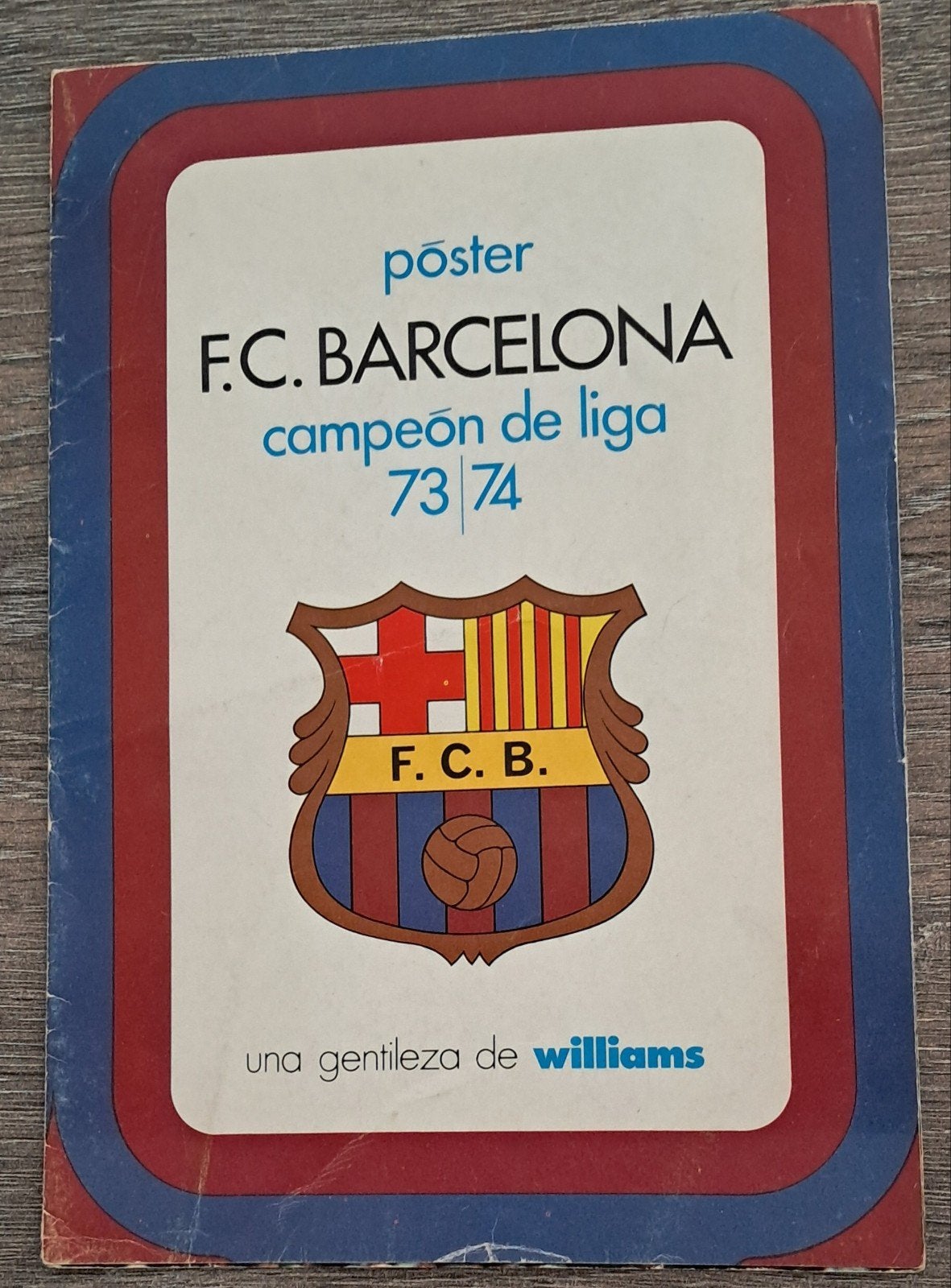 FC Barcelona Kampioen van La Liga 1973/74 Poster, Verzamelen, Sportartikelen en Voetbal, Ophalen of Verzenden, Gebruikt, Poster, Plaatje of Sticker