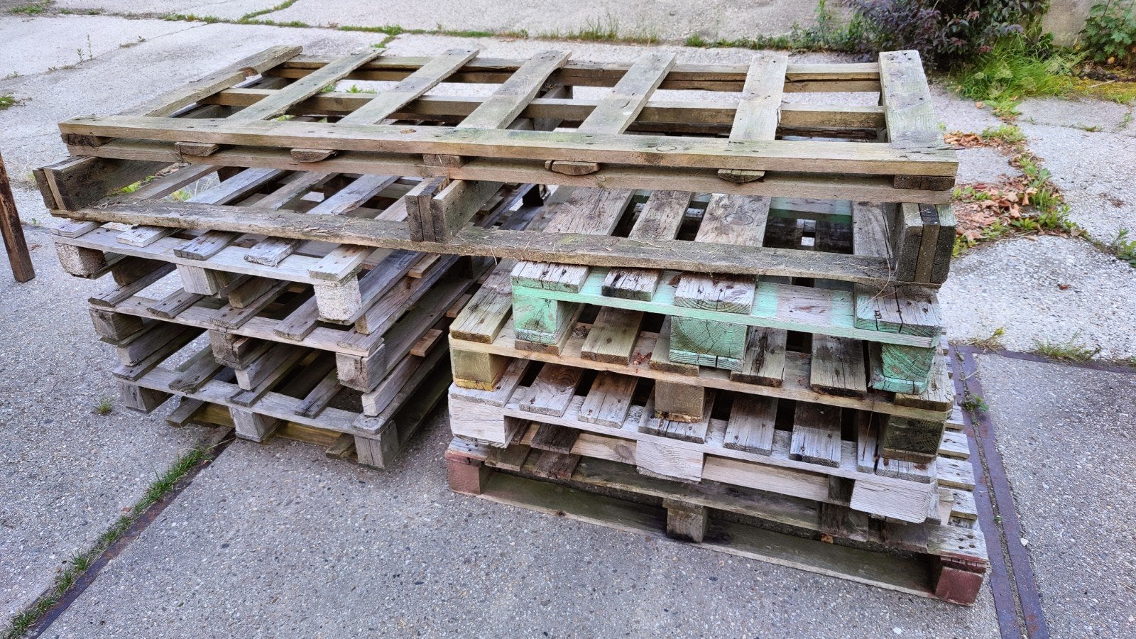 Partij houten pallets – voor brandhout, klusproject, hergebr, Ophalen, Gebruikt, Vloerweegschaal